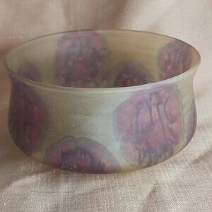 Vintage Rueven Nouveau Satin Glass Bowl